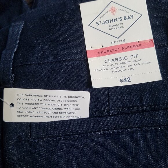 ST. JOHN’S BAY Womens Classic Fit  Career Dress Blue Denim Pant 10P - Picture 9 of 9